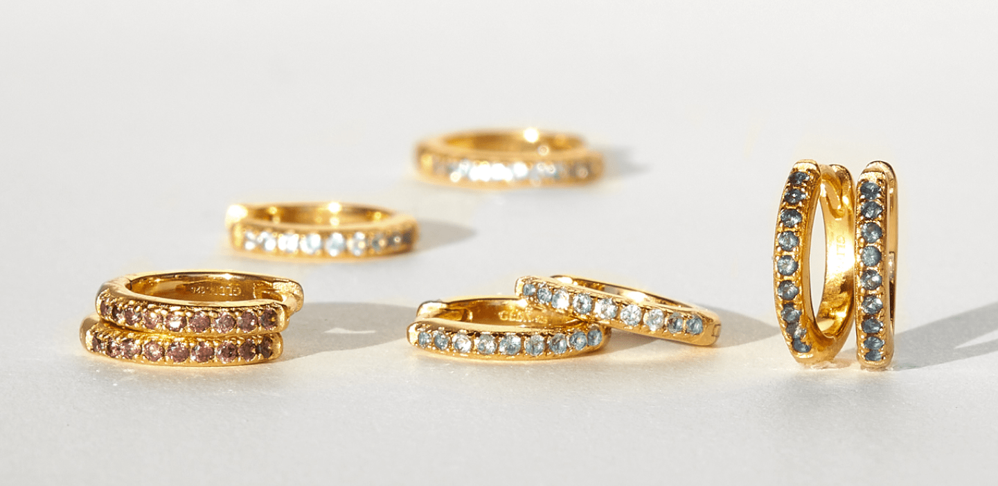 Aura Birthstone Hoops